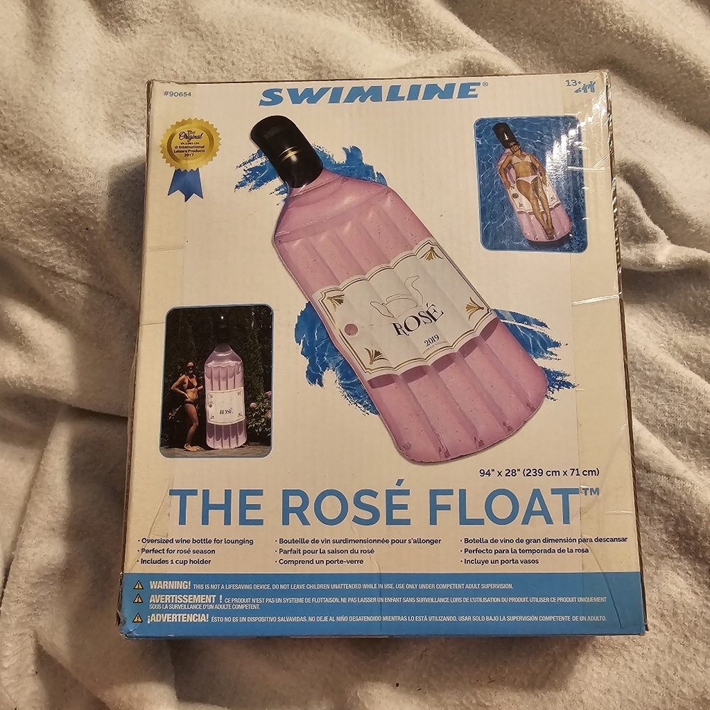 Swimline The Rose Wine Bottle Pool Float